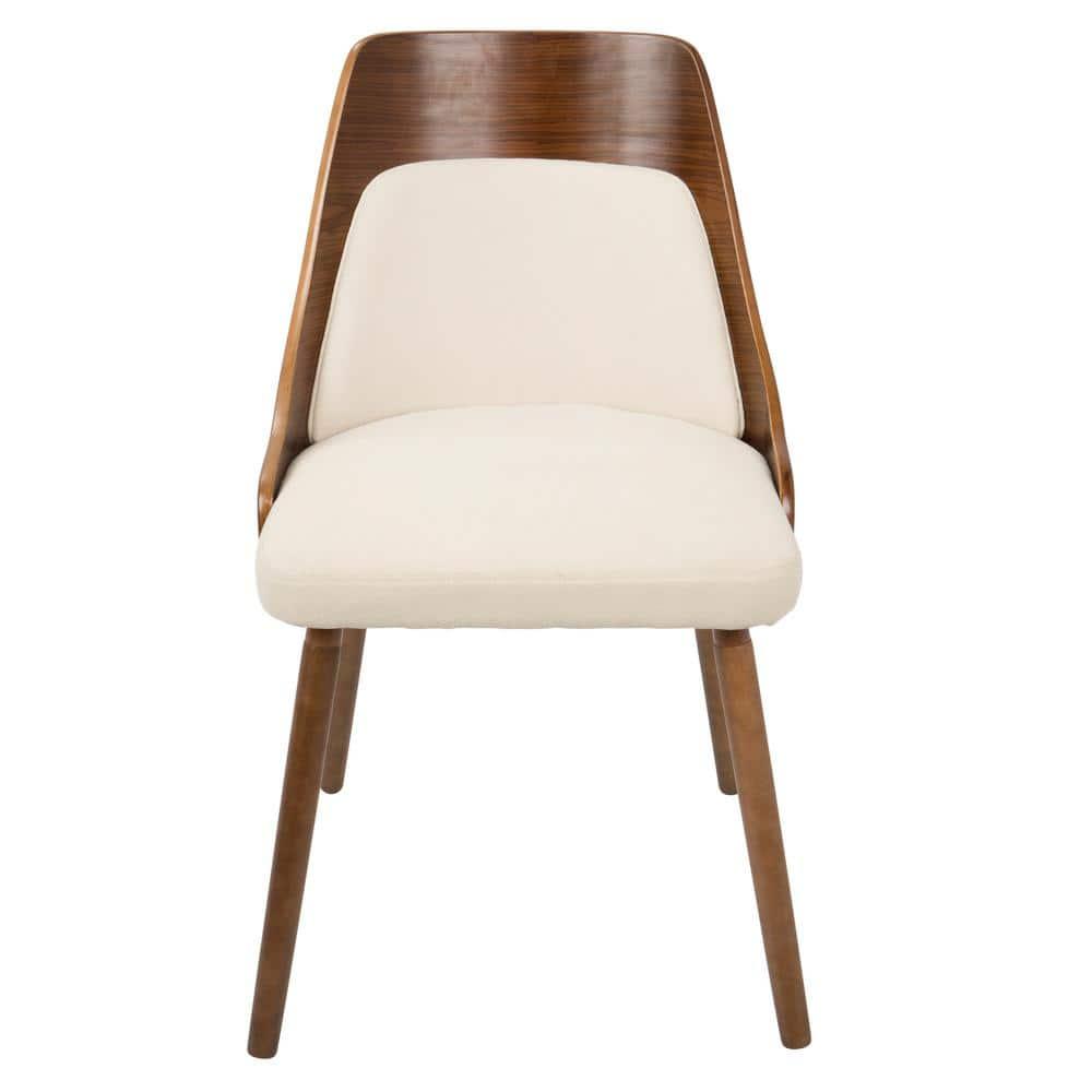 LumiSource Cream Fabric, Walnut Legs Anabelle Chair