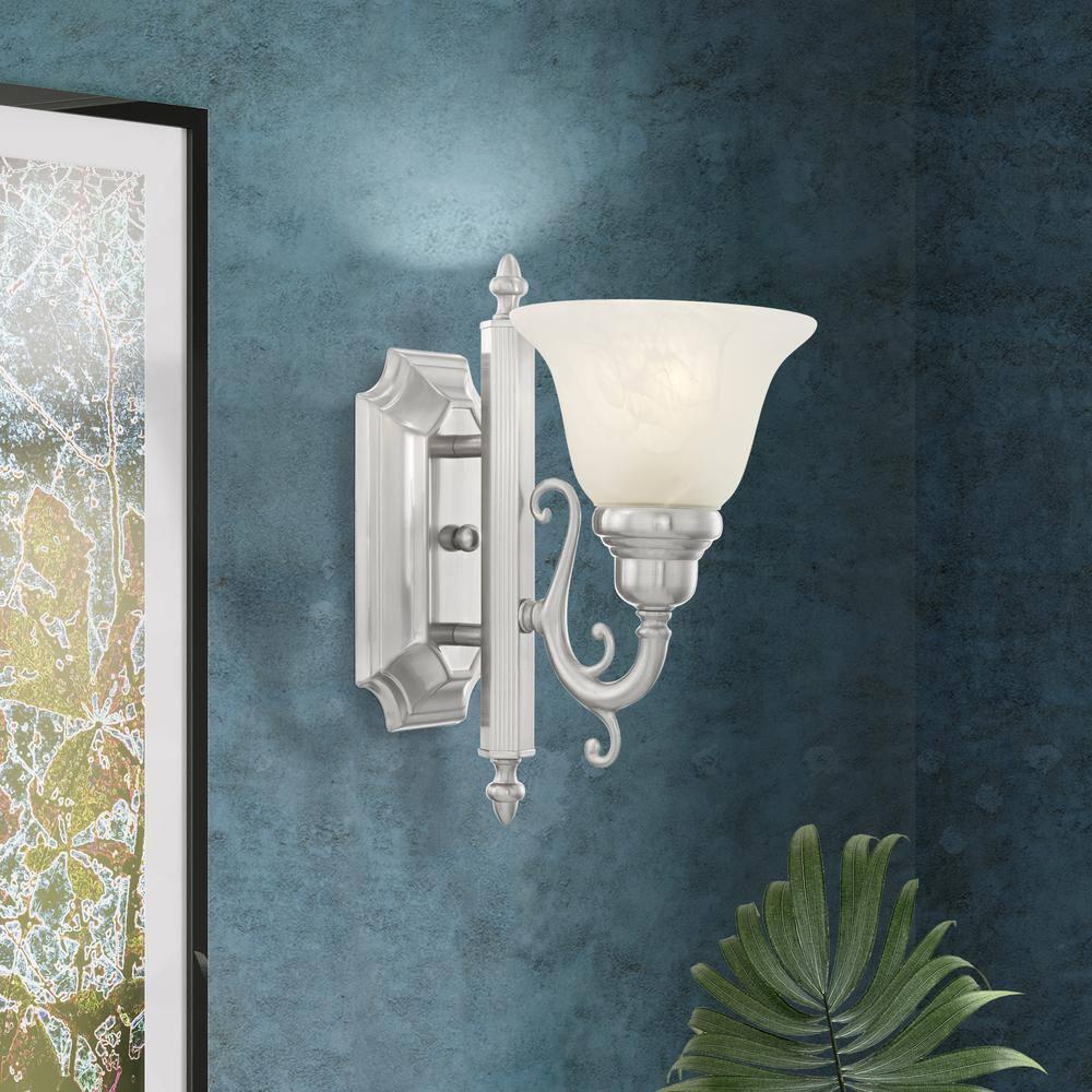 Livex Lighting French Regency 1 - Light Vanity in  Brushed Nickel