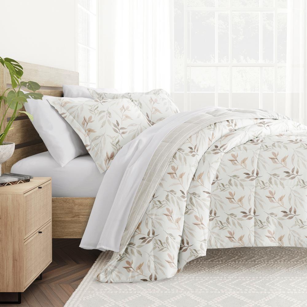 Becky Cameron All Season Down-Alternative Comforter Set in Foliage Stripe