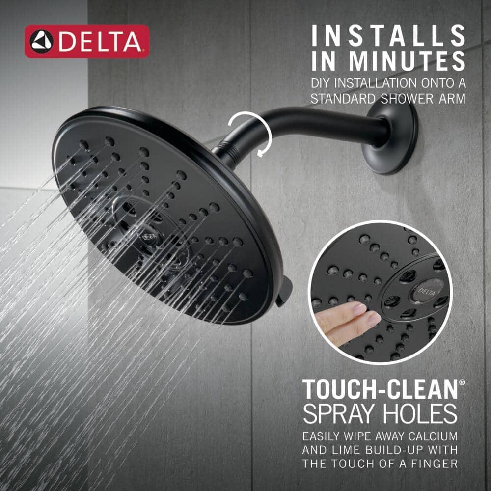 Universal Showering Components Shower Head in Matte Black
