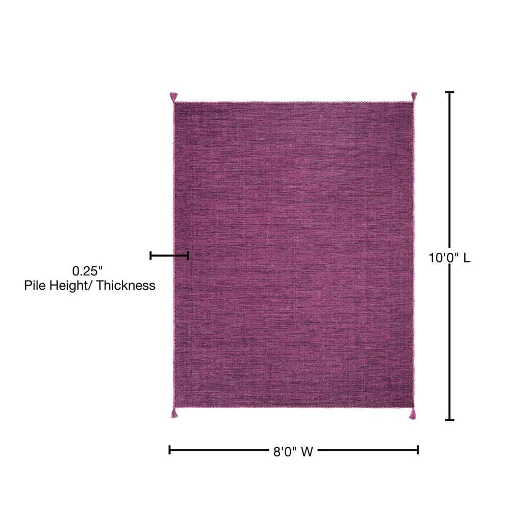 Montauk MTK150 Hand Woven Indoor Area Rug - Purple/Black - 8'x10' - Safavieh
