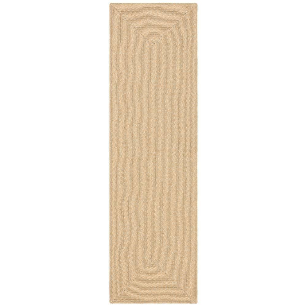Braided BRD315 Hand Woven Runner Rug - Beige/Tan - 2'3"x10' - Safavieh.
