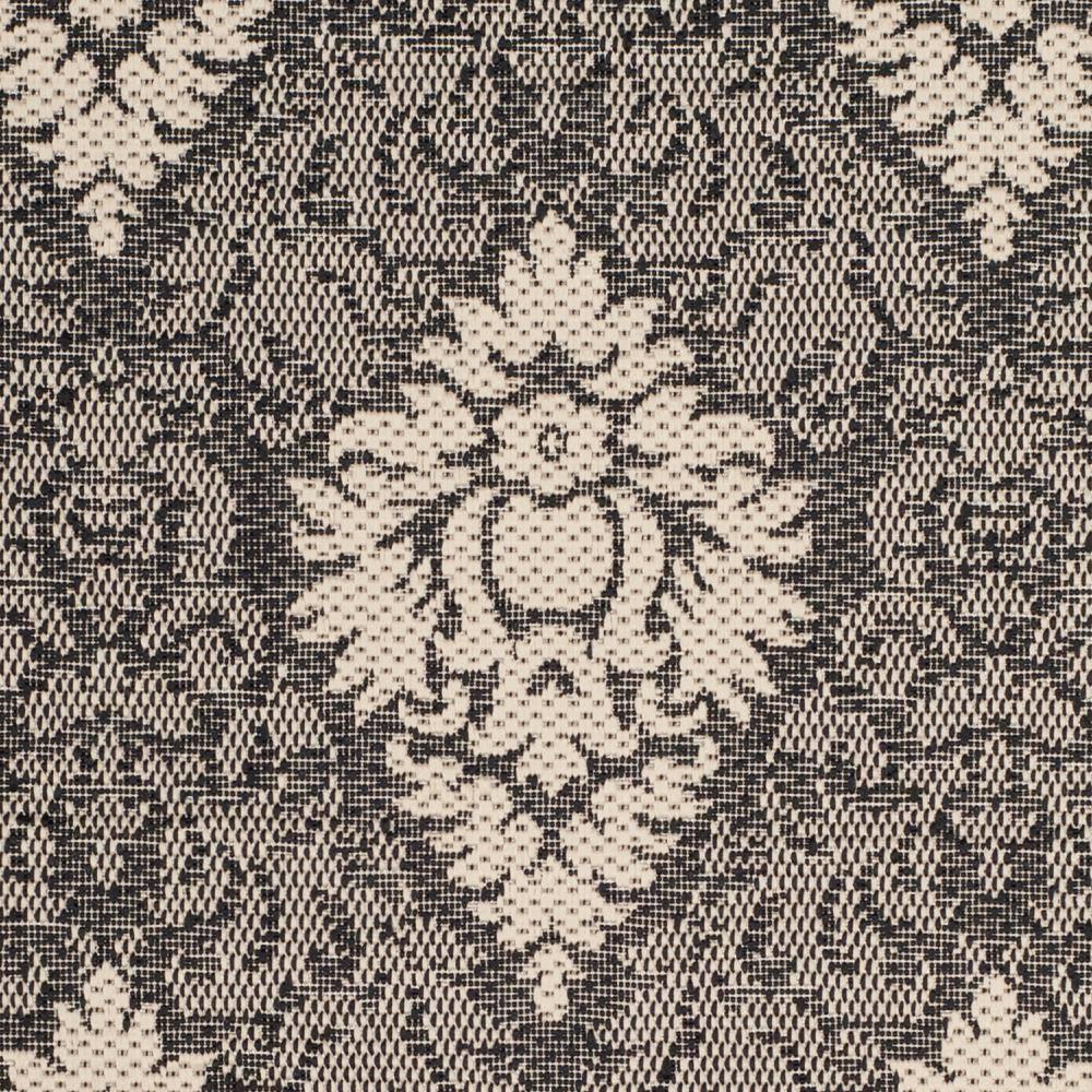 Courtyard CY2714 Power Loomed Indoor and Outdoor Accent Rug - Black/Sand - 2'x3'7" - Safavieh