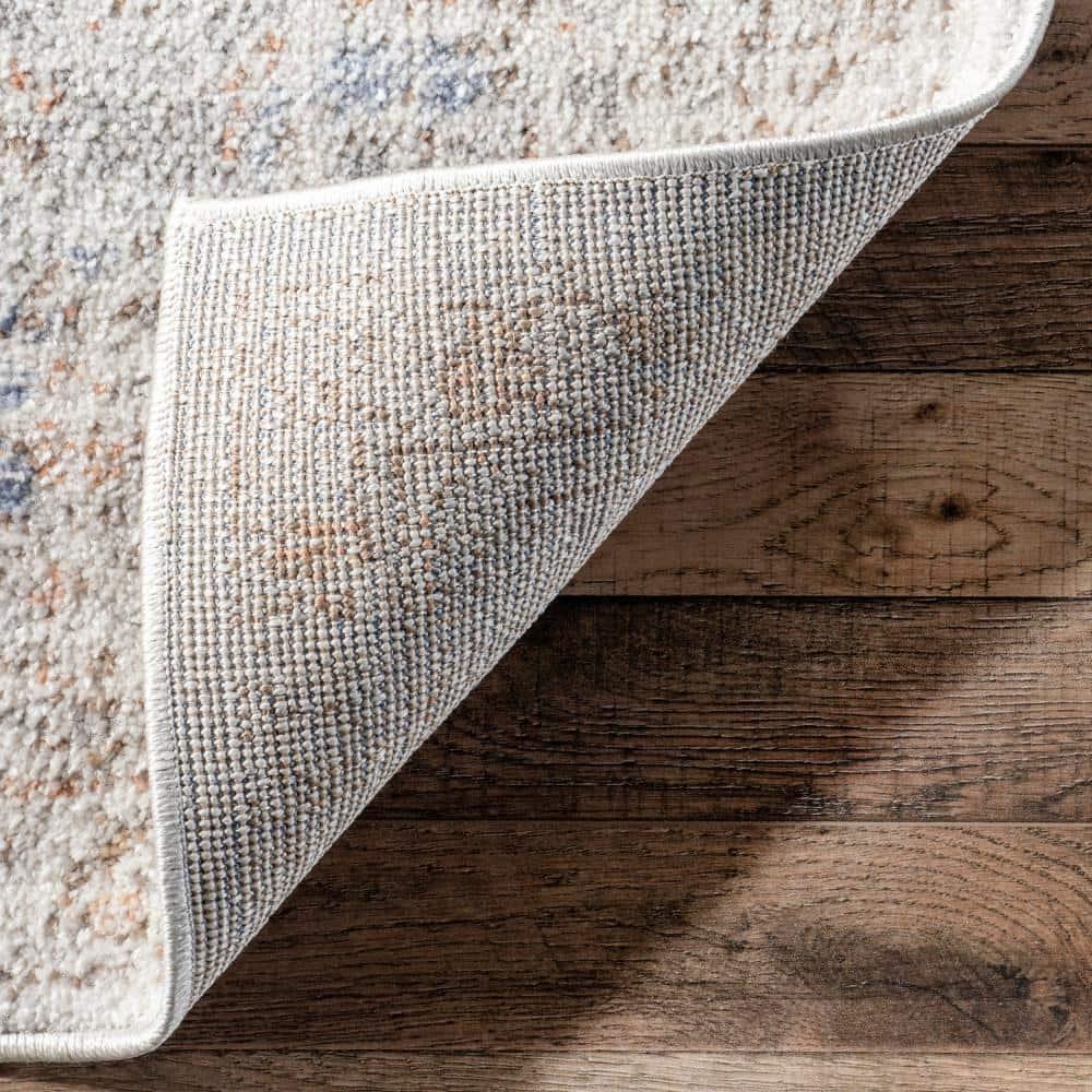 Nuloom Jacquie Medallion 7x9 Indoor Area Rug for Living Room Bedroom Dining Room Kitchen, Silver/Ivory