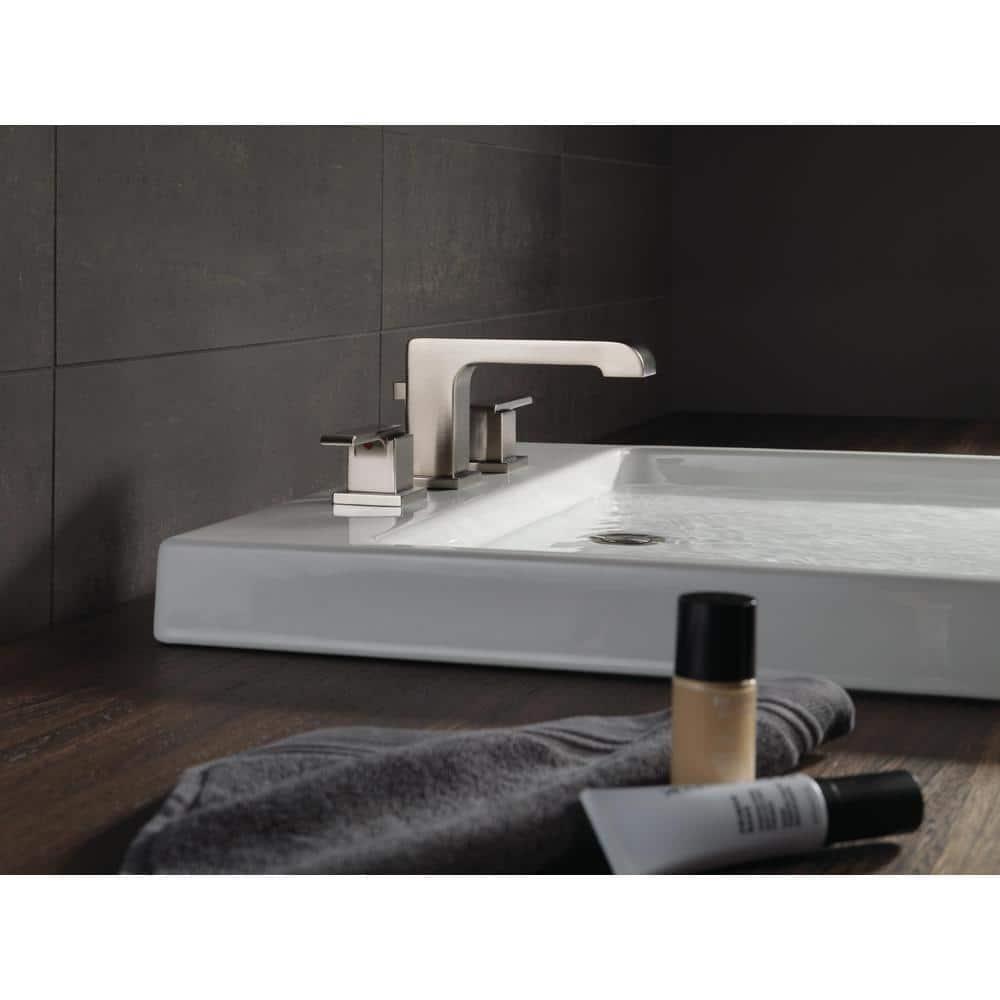 Ara Widespread Bathroom Faucet 3 Hole, 2-handle Bathroom Sink Faucet with Drain Assembly