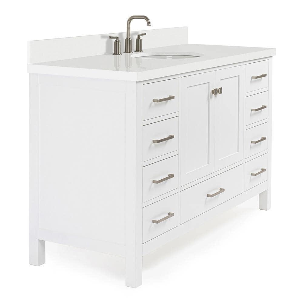 Ariel A055swqovo Cambridge 55" Free Standing Single Basin Vanity Set - White