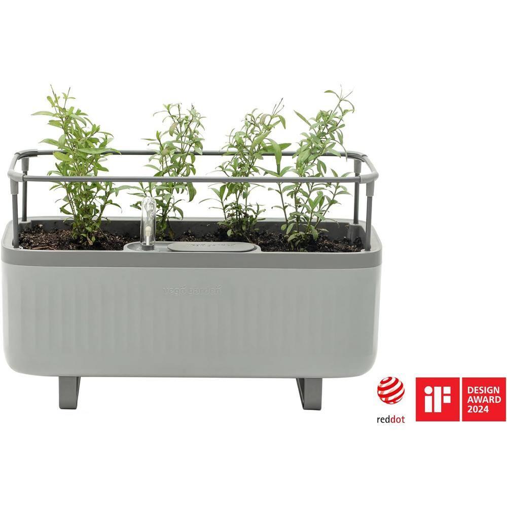 Vego Garden Mini Herb Plastic Outdoor Pot Planter with Trellis
