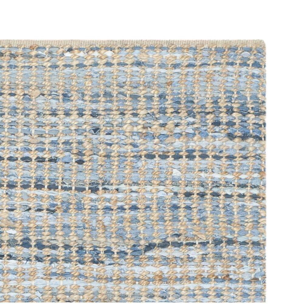 Cape Cod CAP352 Hand Woven Area Rug - Natural/Blue - 6'x9' - Safavieh.