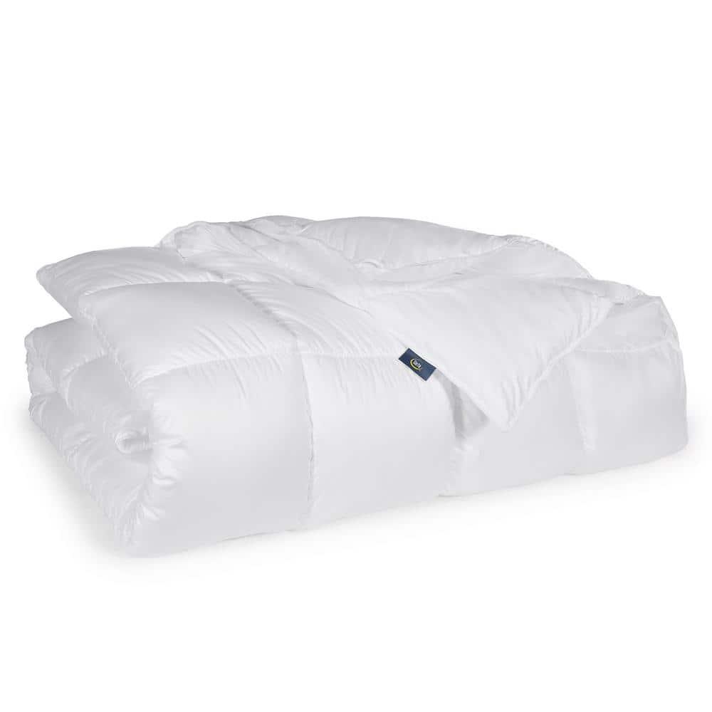 Queen Down Illusion Extra Warmth Down Alternative Comforter - Serta: Hypoallergenic, 300 Thread Count, Machine Washable