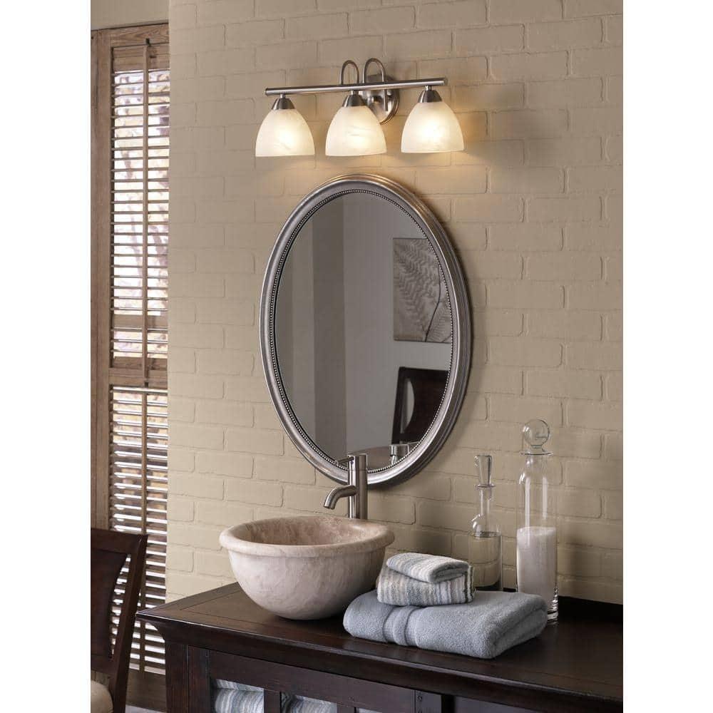 Tia 3-Light Matte Nickel Bath Fixture