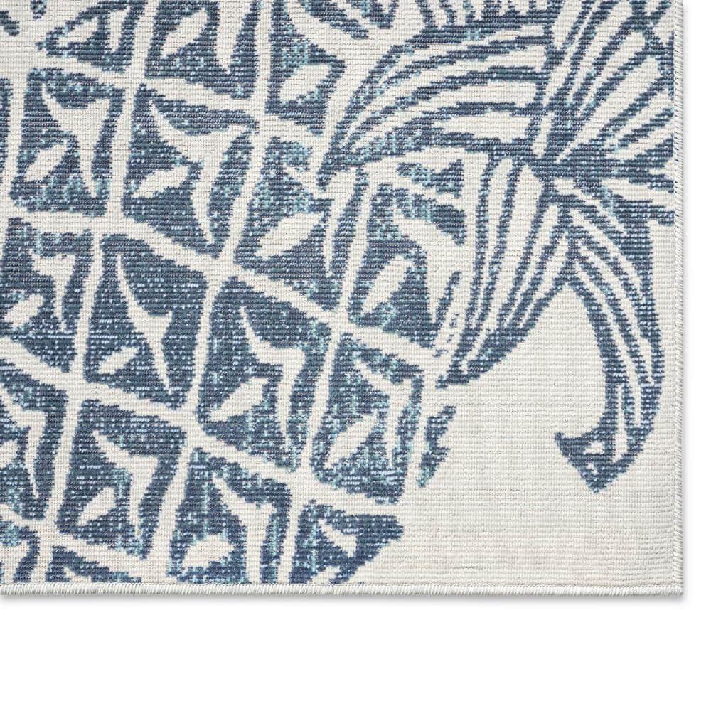 Tommy Bahama Malibu Pineapple Coastal Indoor/Outdoor Area Rug, Ivory/Navy