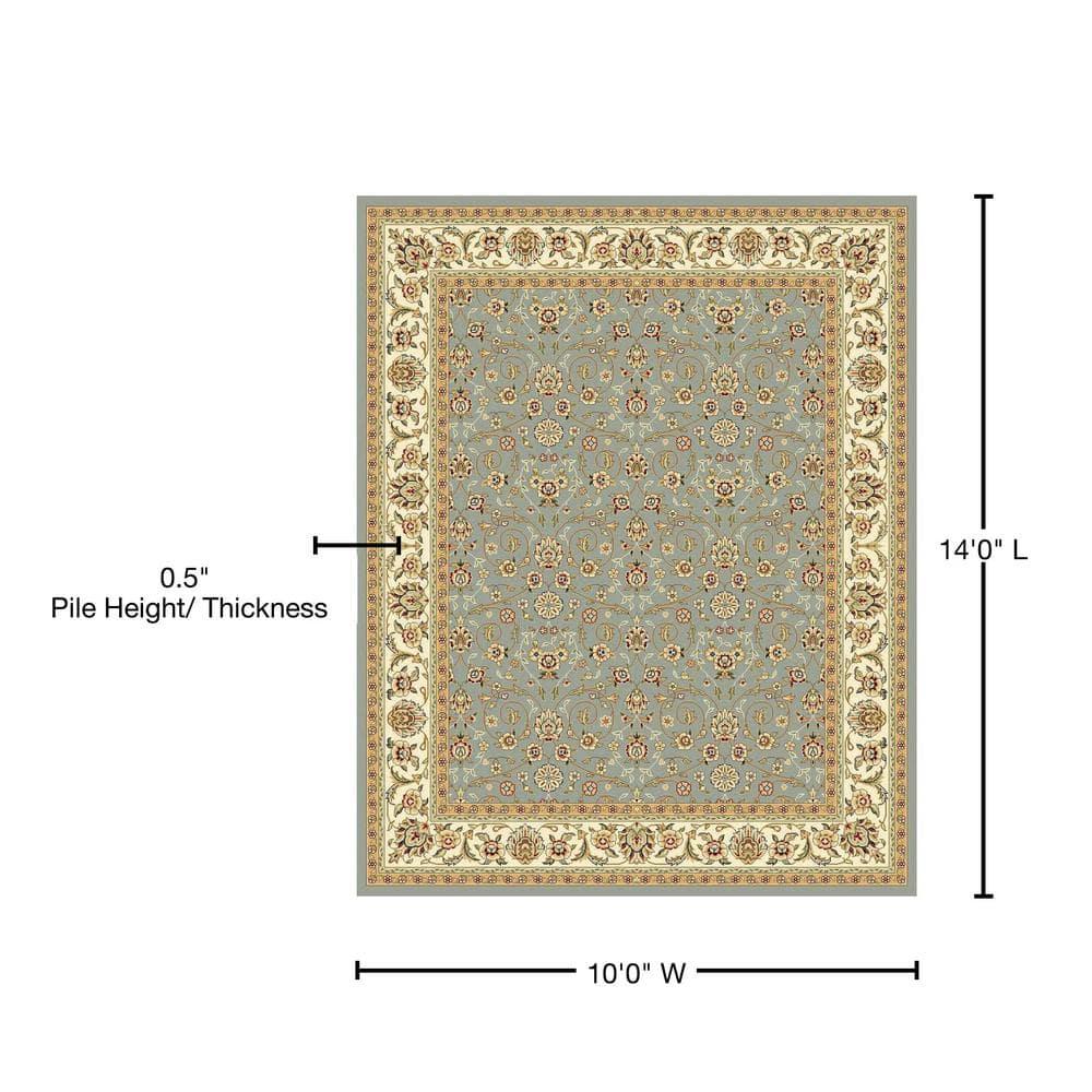 Lyndhurst LNH312 Power Loomed Area Rug - Light Blue/Ivory - 10'x14' - Safavieh