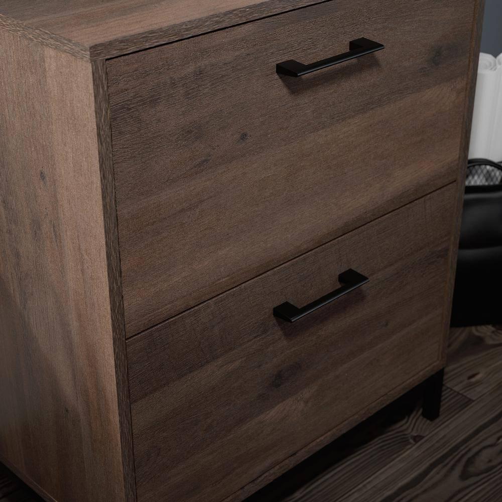 2 Drawer North Avenue Lateral File Cabinet Smoked Oak - Sauder