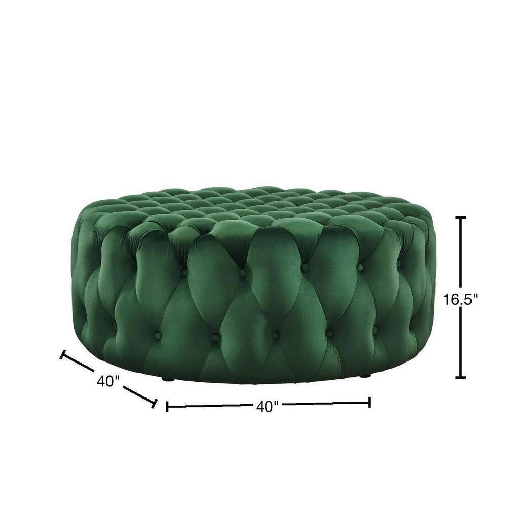 Modway Modway Amour Tufted Button Large Round Performance Velvet Ottoman