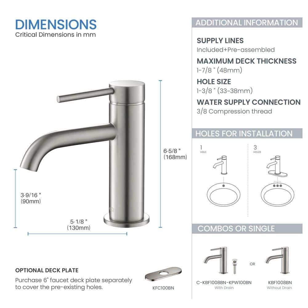 Circular Single-Hole Single-handle Bathroom Faucet