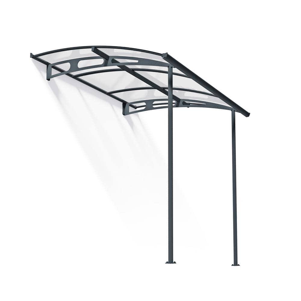 Canopia Palram - Canopia Vega 79.7'' W x 96.3'' D Acrylic Glass Gray Cover Stationary Patio Awning & Reviews | Wayfair
