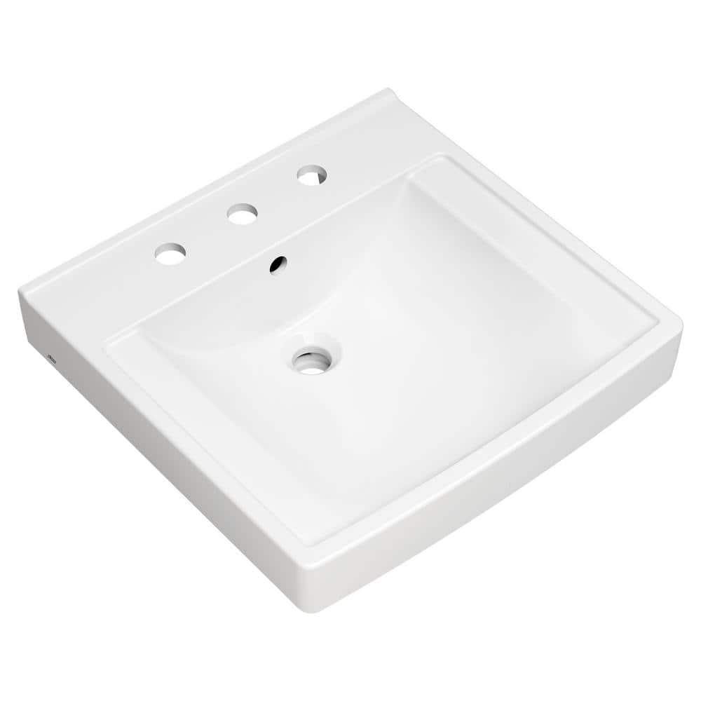 American Standard Decorum 20.25'' White Vitreous China Rectangular Bathroom Sink with Overflow