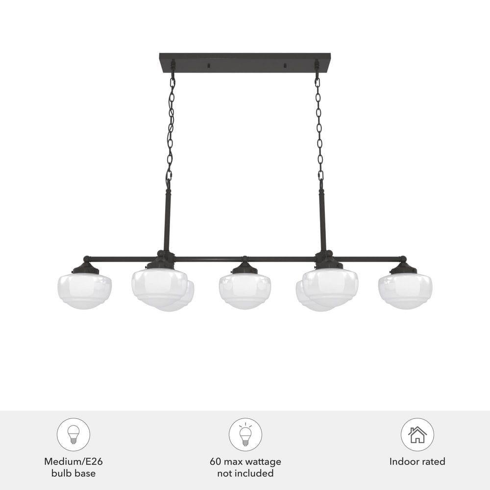 Hunter Saddle Creek 7 Light Linear Chandelier Ceiling Light Fixture