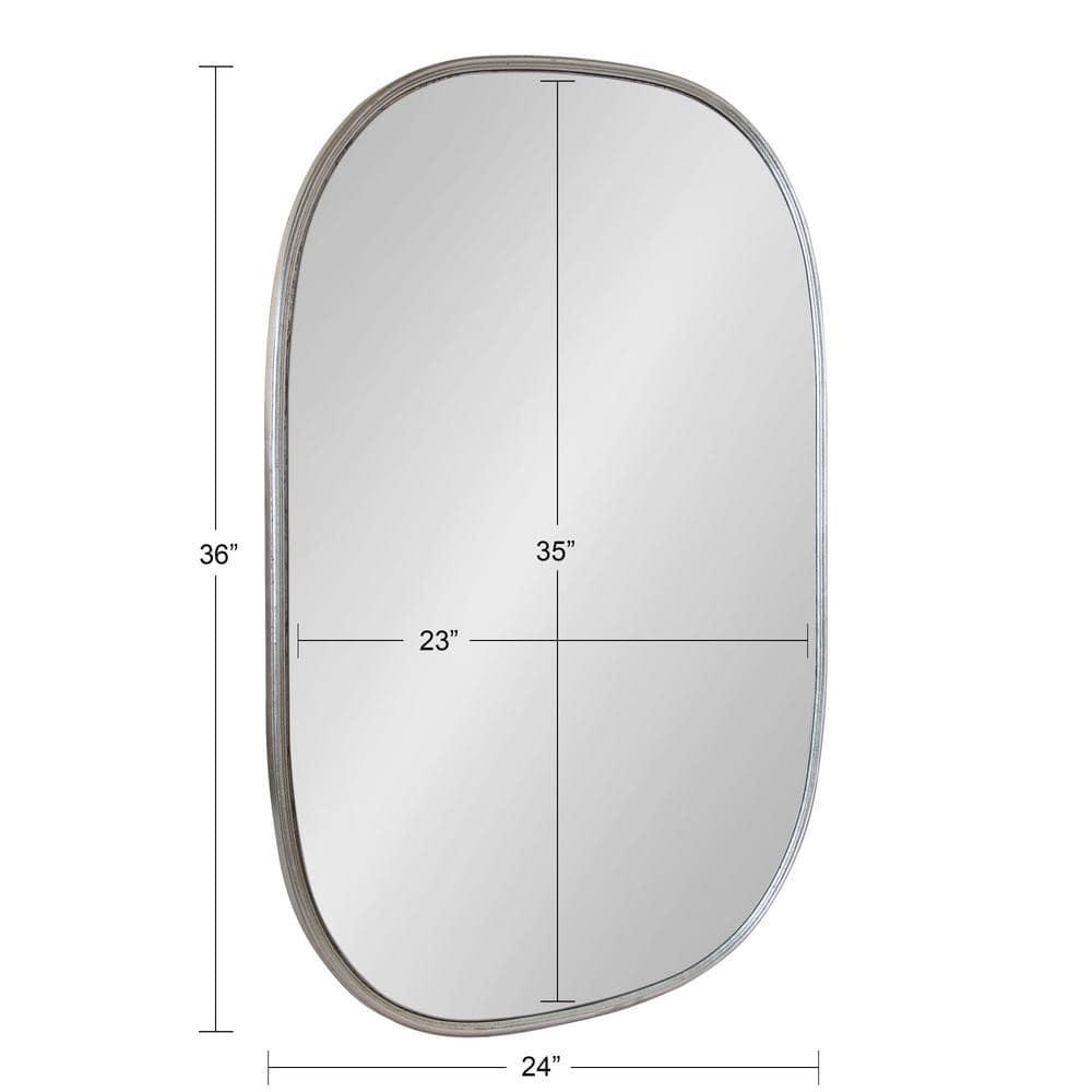 24" x 36" Caskill Irregular Wall Mirror Silver - Kate & Laurel All Things Decor