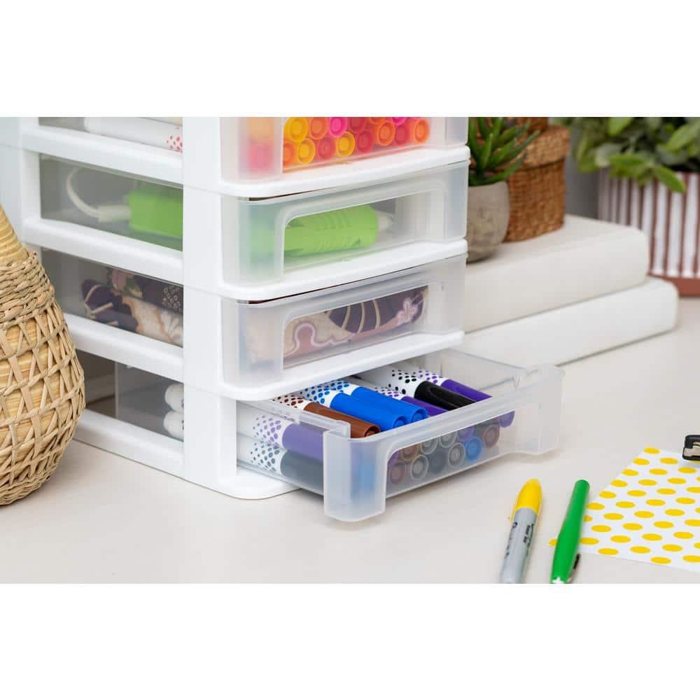 IRIS USA, Inc. 4 Drawer Plastic Desktop Organizer