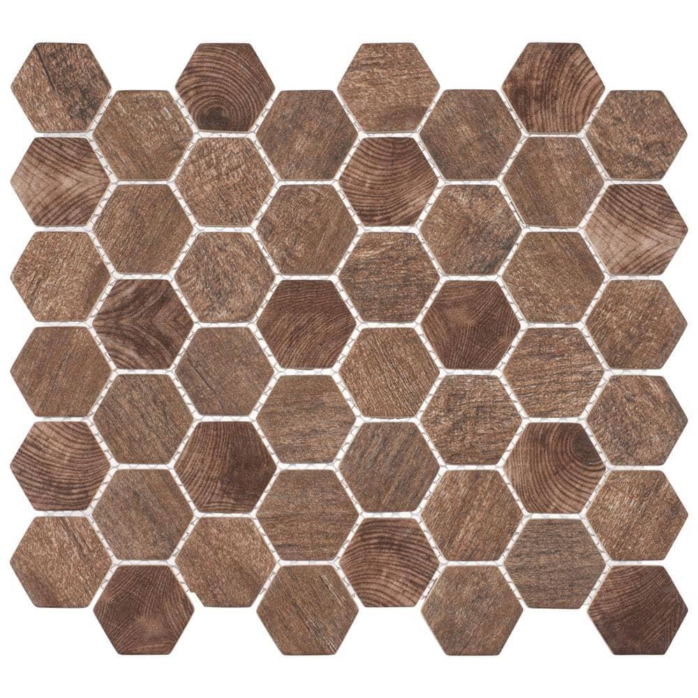 Terrain 2'' Hex Glass Mosaic Kitchen Backsplash, Bathroom, Shower, Wall and Floor Tile