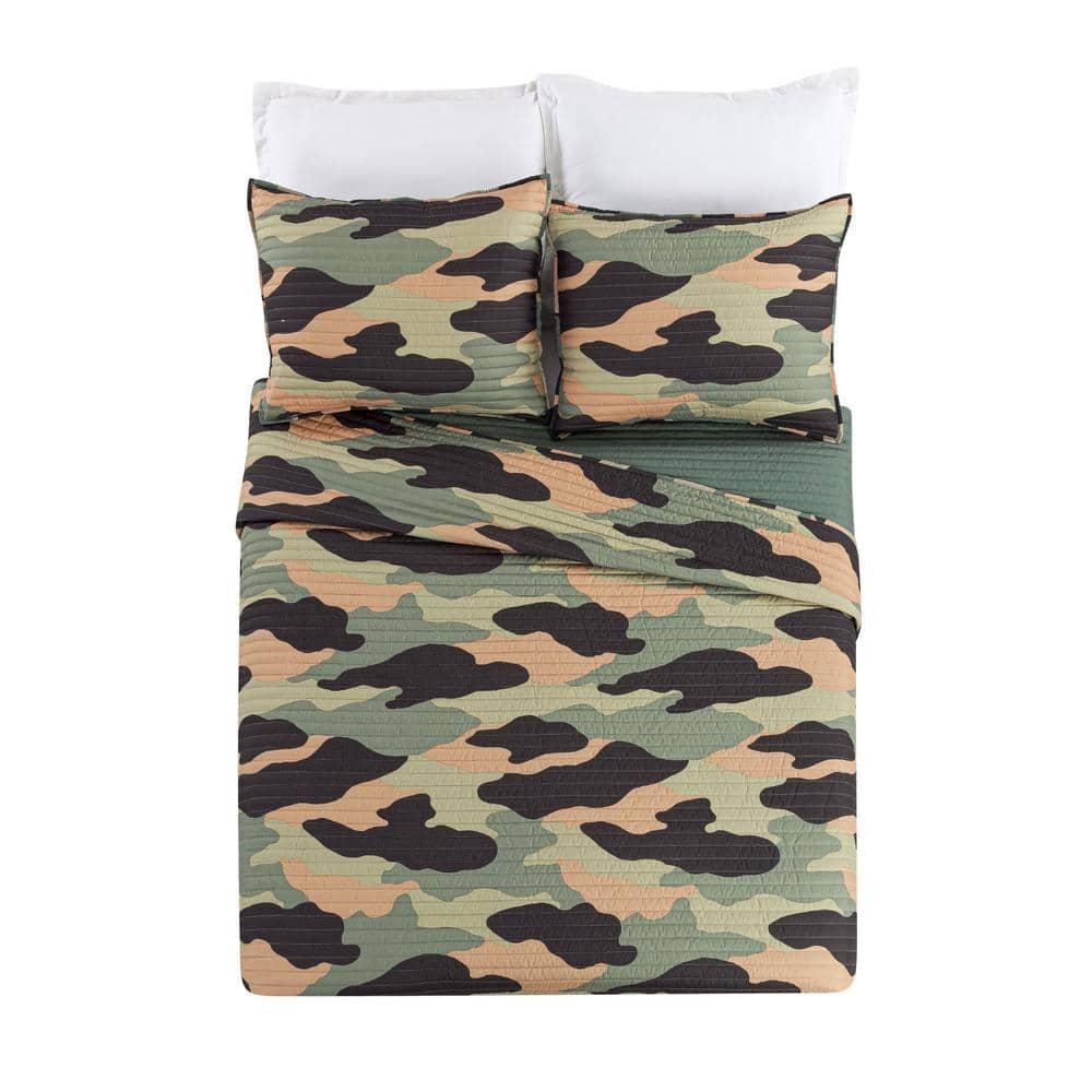 Urban Playground Covert Camo Reversible Microfiber Quilt Set