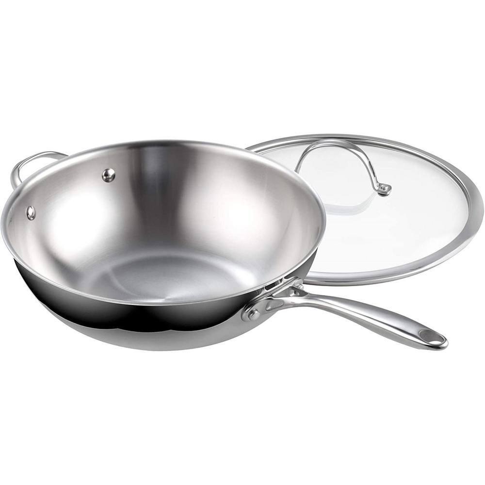 3 Quarts Stainless Steel Saute Pan with Lid