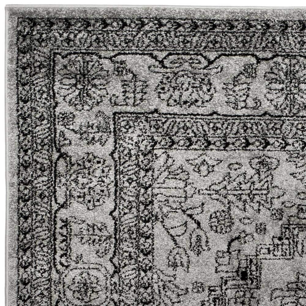 Adirondack ADR108 Power Loomed Area Rug - Silver/Black - 8'x10' - Safavieh.
