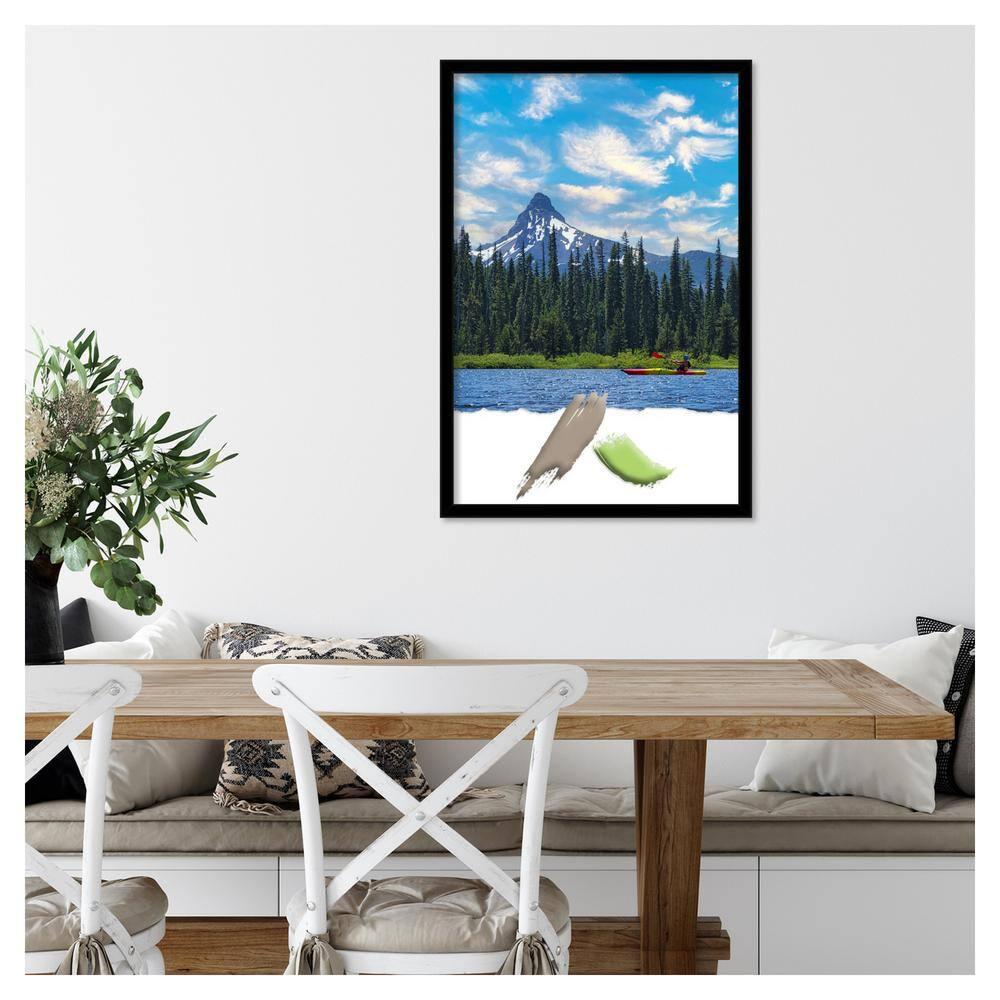 Amanti Art Jet Black Picture Frame Opening Size 20x30 in.