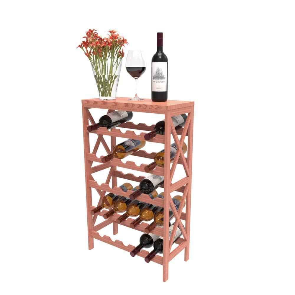 Lavish Home 25-Bottle Freestanding Wine Rack Bottle Holder with Tabletop