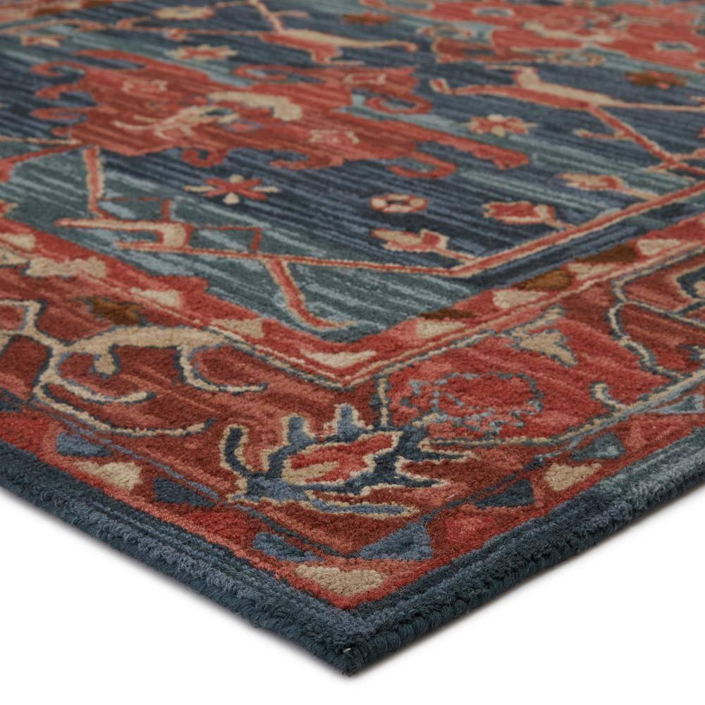 Handmade 8' x 10' Blue Medallion Wool Area Rug
