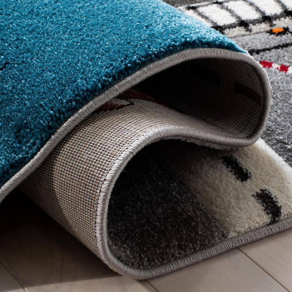 Carousel Kids  CRK192 Loomed Indoor Area Rug - Grey/Ivory - 5'3"x7'6" - Safavieh