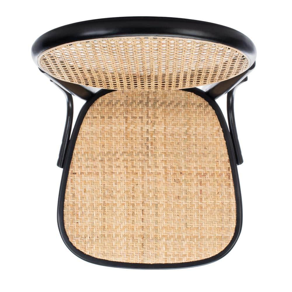 Sonia Cane Dining Chair (Set of 2) - DCH9504 - Black/Natural - Safavieh