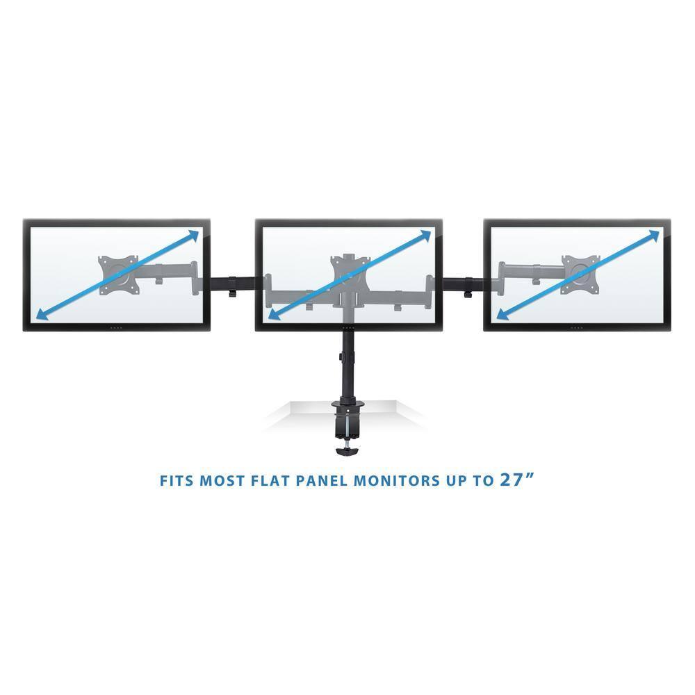 Mount-it Mount-It Full Motion Triple Monitor Mount 3 Screen Desk Stand Fits 13 - 27 in. Computer Monitors