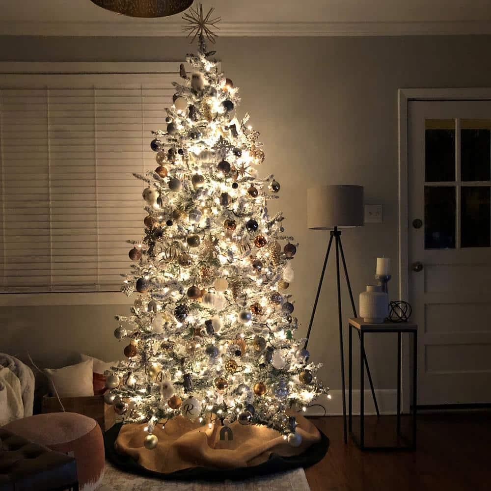 Fraser Hill Farm Fraser Hill Farm Unlit Snow Flocked Pine Valley Flocked Christmas Tree