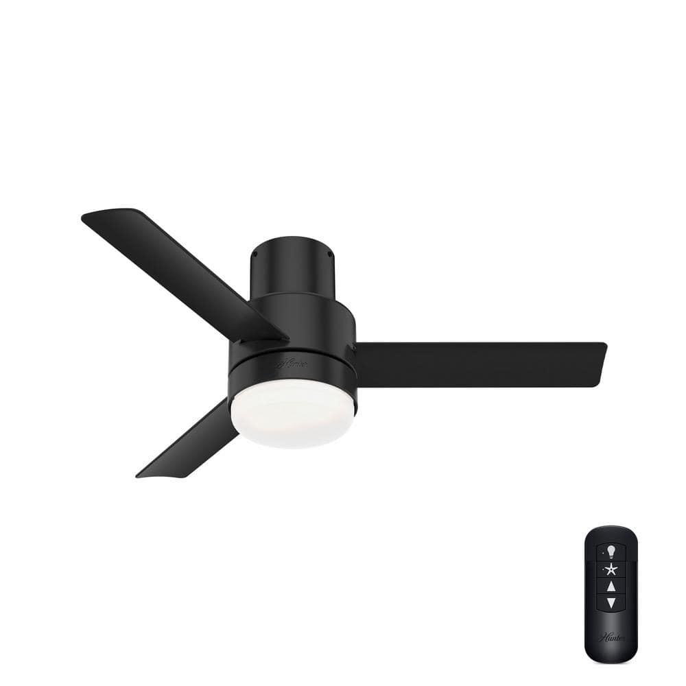 44" Gilmour 3 - Blade Outdoor Flush Mount Ceiling Fan with Remote Control and Light Kit Included