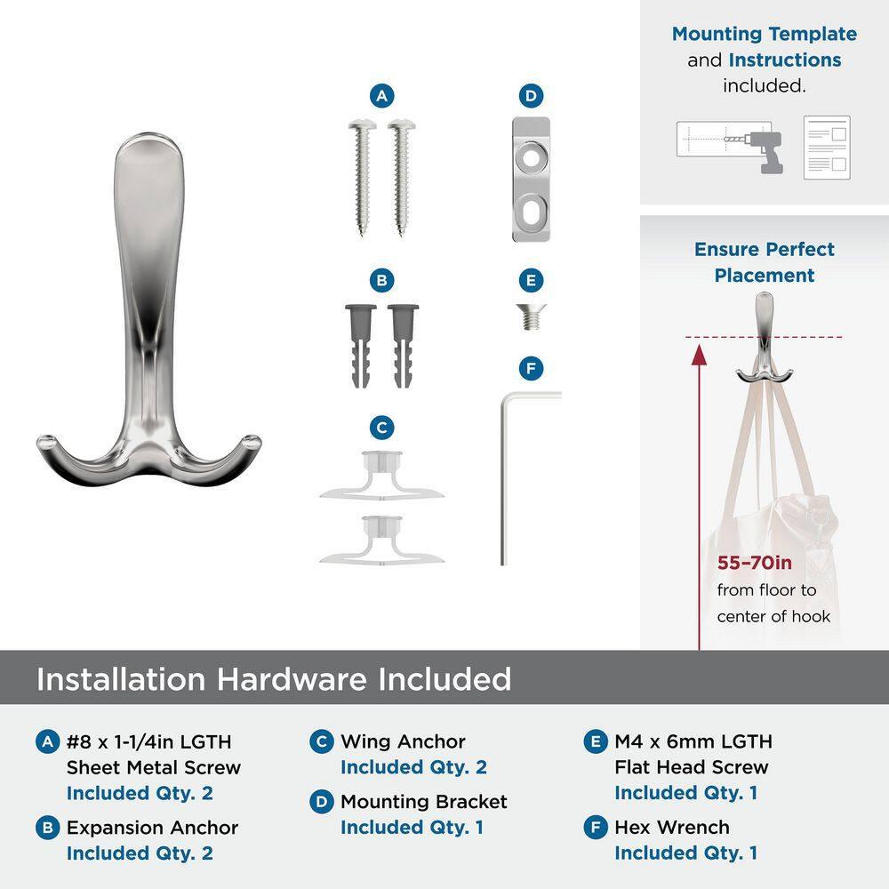 Finesse Transitional Triple Prong Decorative Wall Hook