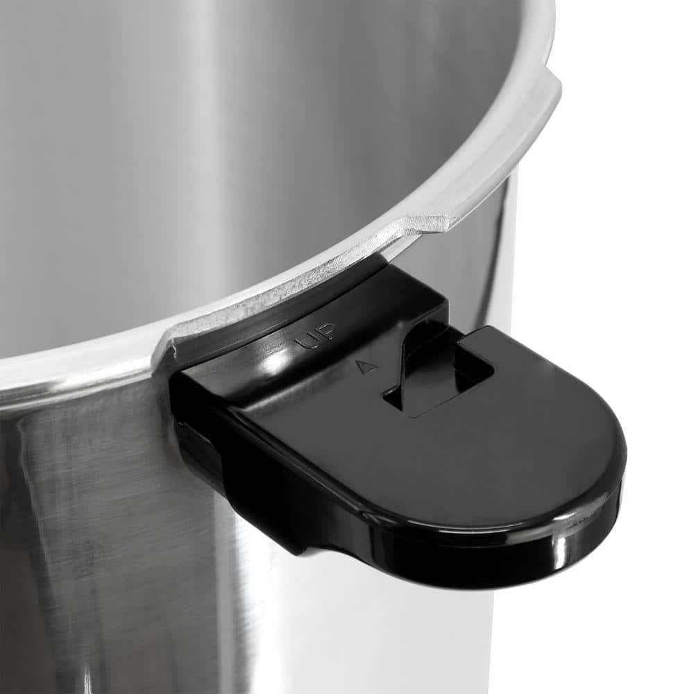 MegaChef 24qt Large Aluminum Stovetop Pressure Cooker/Canner for Induction and Gas Stove-Tops Silver