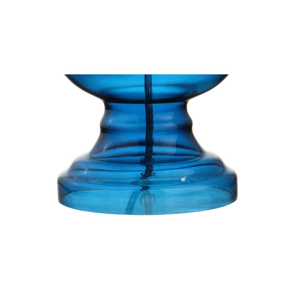 JONATHAN Y JYL1061C-SET2 Genie 28.5" Glass LED Table Lamp, Contemporary, Transitional for living room, dinning room, bedroom, office Bulb Included, Night Blue (Set of 2)