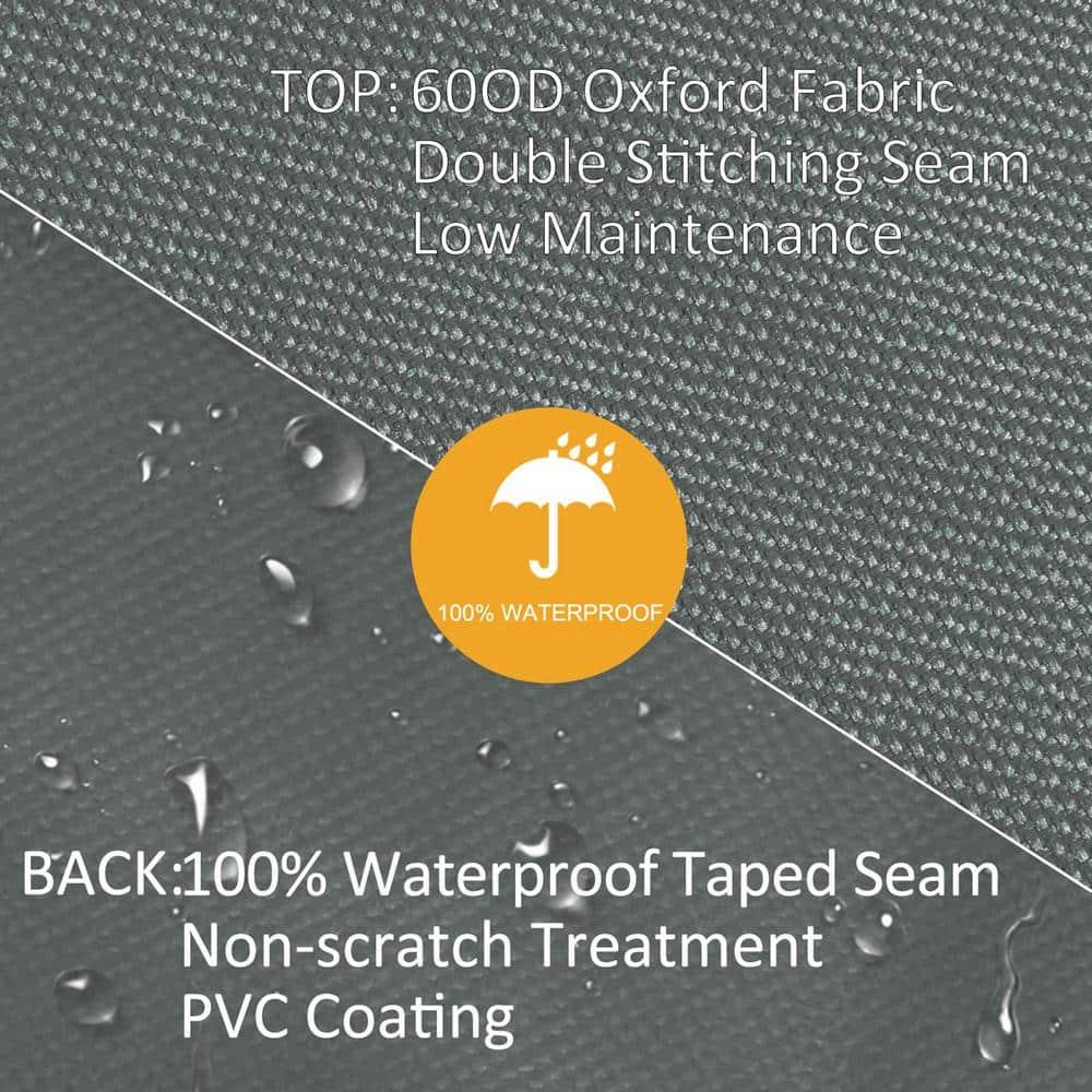 Outsunny Outdoor Patio Hammock Porch Swing Cover with UV, Water, & Dust Fighting Material, 81" x 49" x 65", Gray