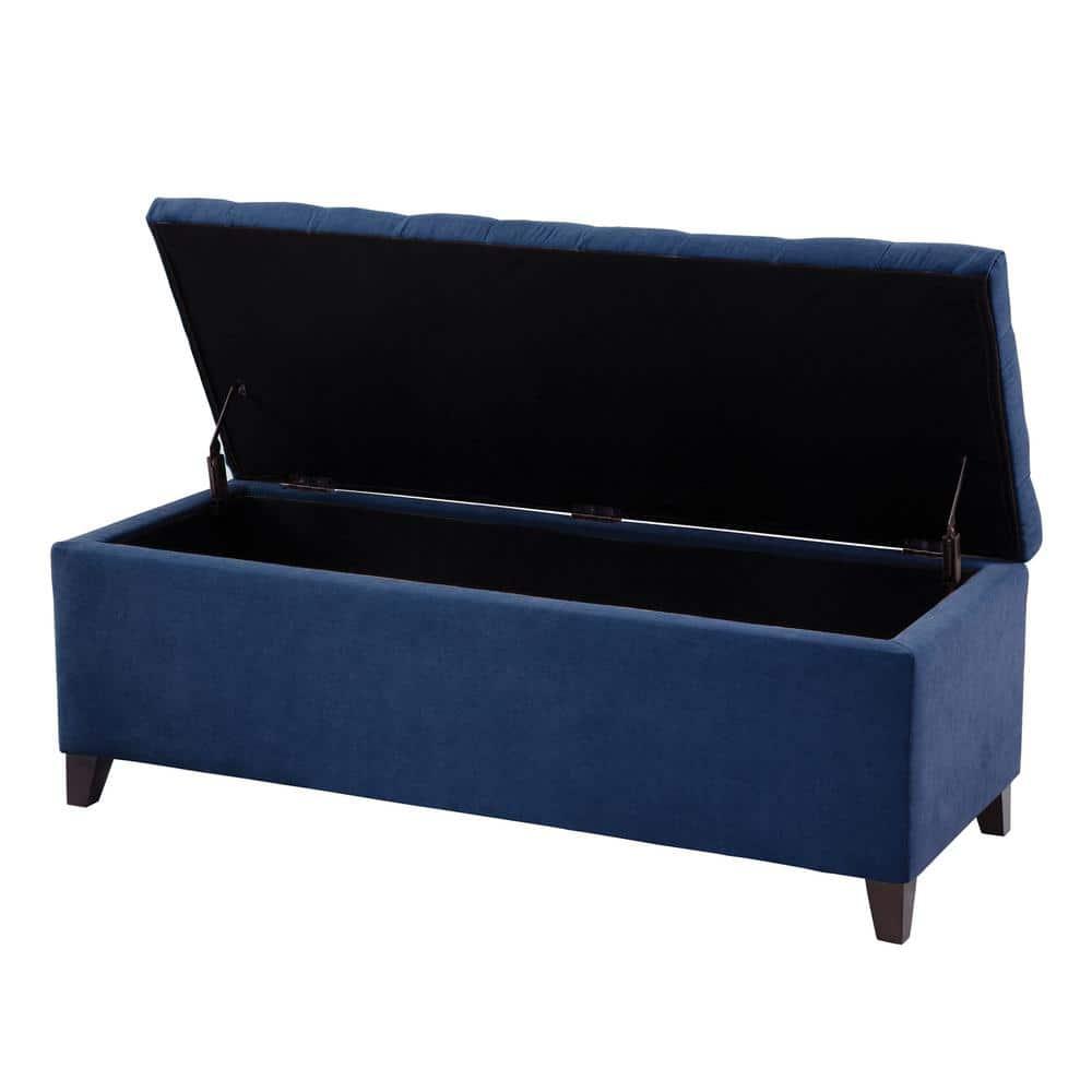 Everly Quinn Tufted Top Storage Bench, Mudroom Bench