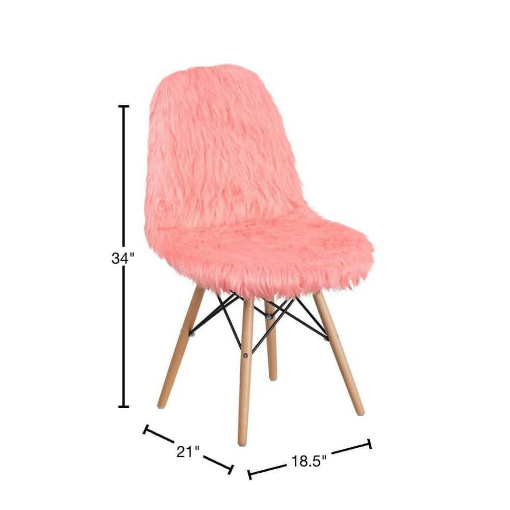 Flash Furniture Shaggy Dog Hermosa Pink Accent Chair