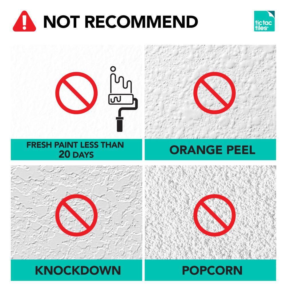 Tic Tac Tiles 12" x 12" PVC Peel and Stick Subway Tile