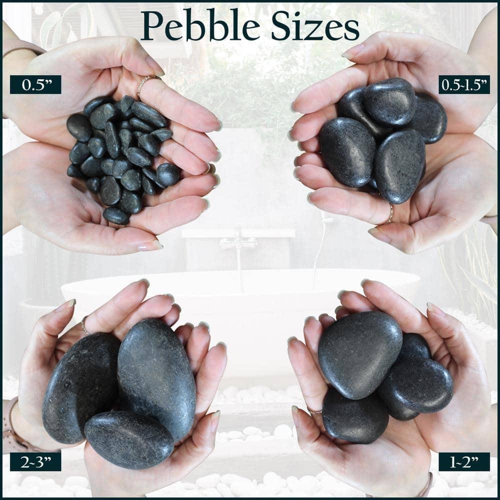 1 cm 20 lb Snow White Polished River Pebbles