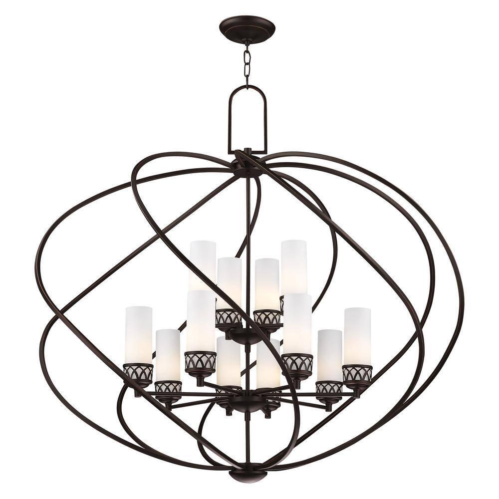 Livex Lighting 47199-67 Westfield 12-Light Foyer Chandelier, Olde Bronze