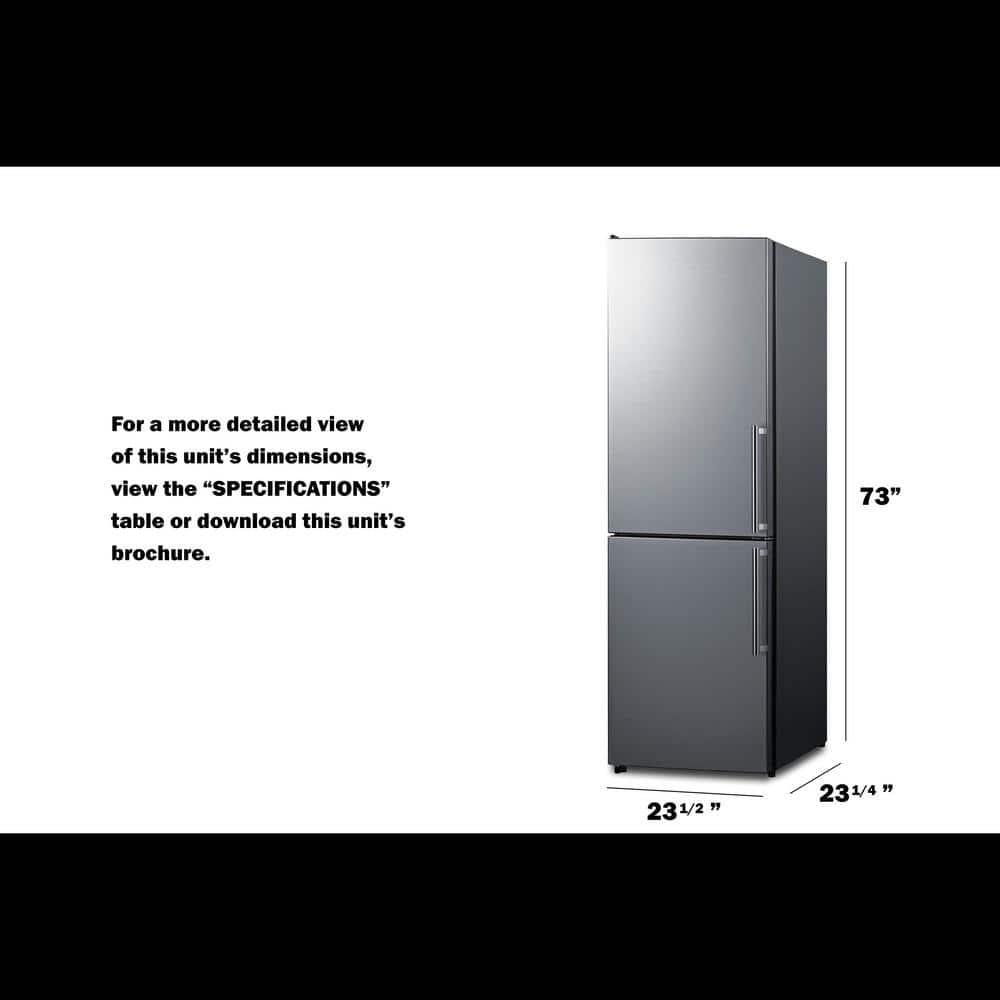 SUMMIT 24" Wide Bottom Freezer Refrigerator