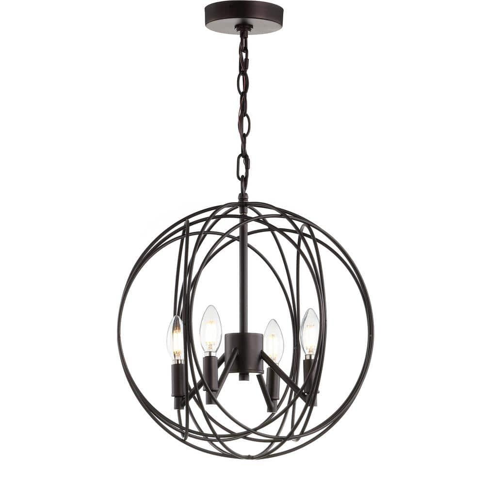 Cason 4 Light 15.75" Pendant - PND4055 - Brass - Safavieh