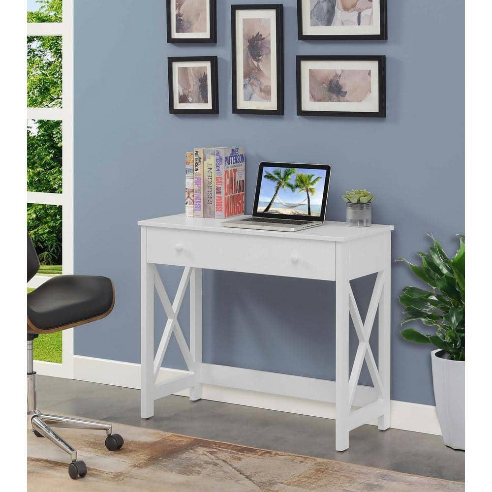 Convenience Concepts Oxford 30 inches Tall 1 Drawer 36-inch Desk, White, All Ages