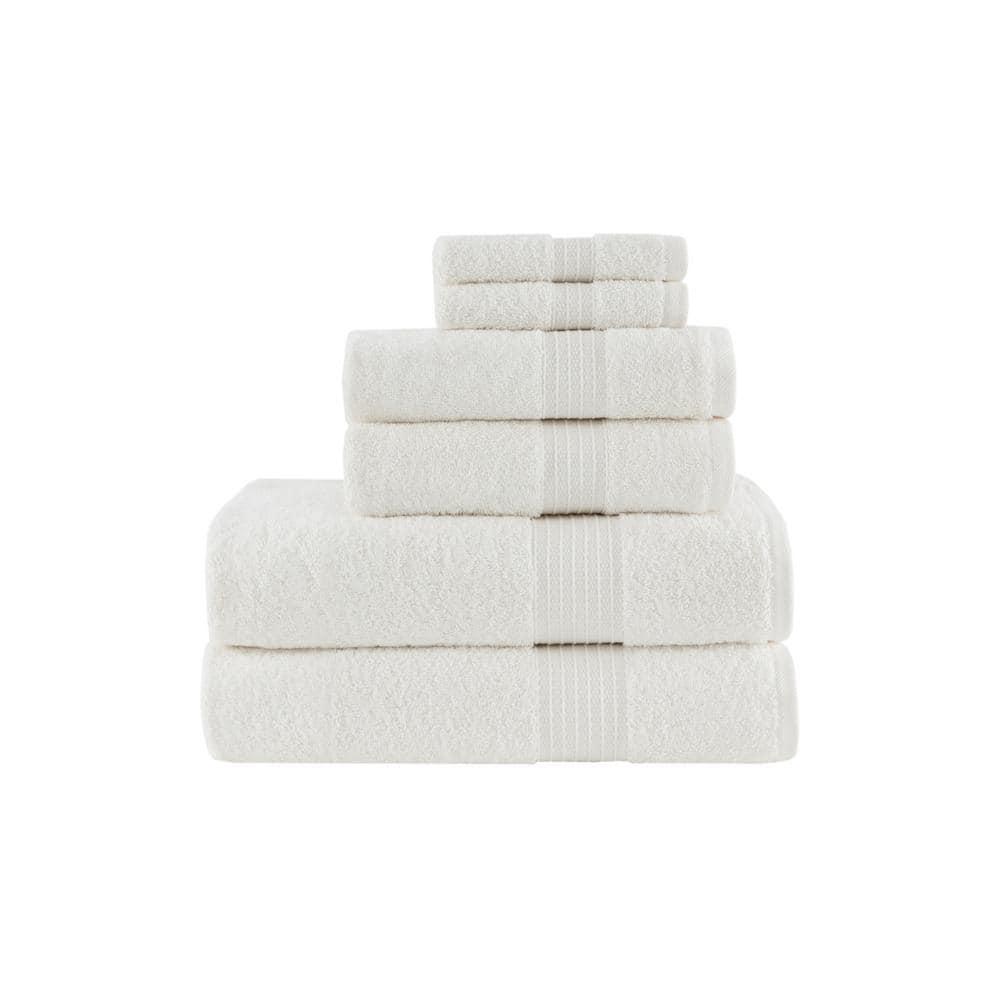 Madison Park 6 Piece 100% Organic Cotton Bath Towels Multi-Size Set