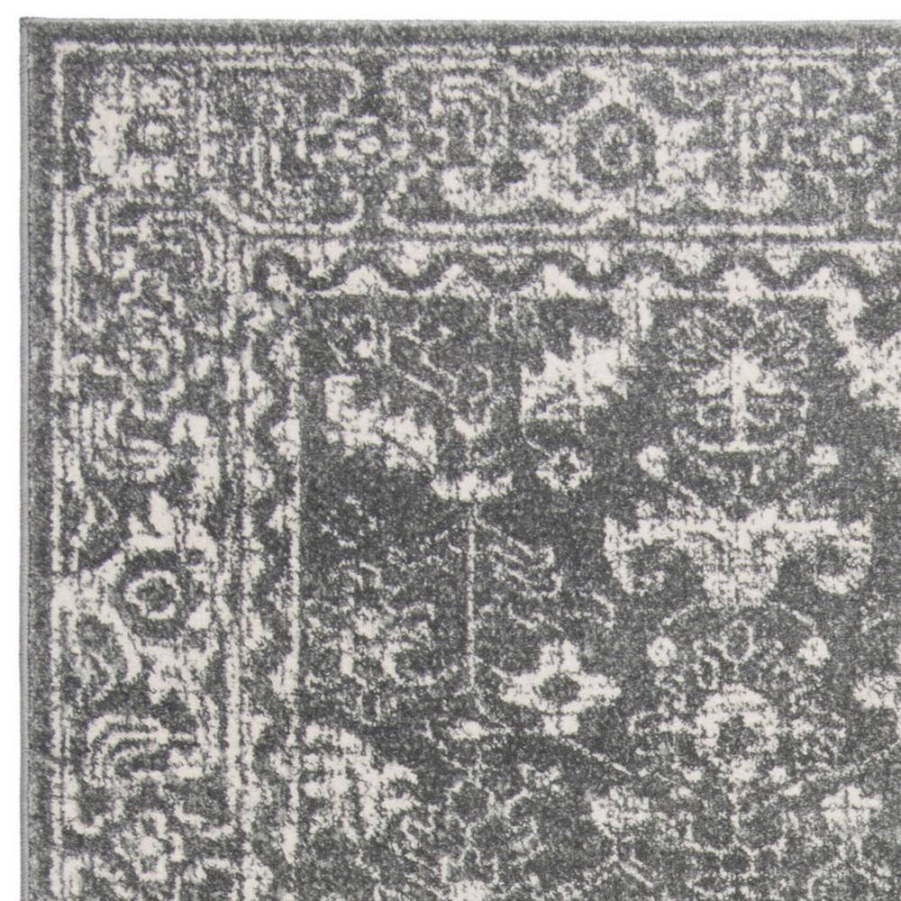 Evoke EVK270 Power Loomed Area Rug Grey / Ivory 5'-3" X 7'-6" - Safavieh.